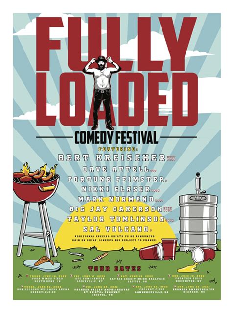 Fully loaded comedy festival - May 20, 2023 · Fully Loaded Comedy Festival will take place all around the U.S., beginning on June 14 in Forest Hills, New York and wrapping up on July 15 in George, Washington. The festival will have a number ... 